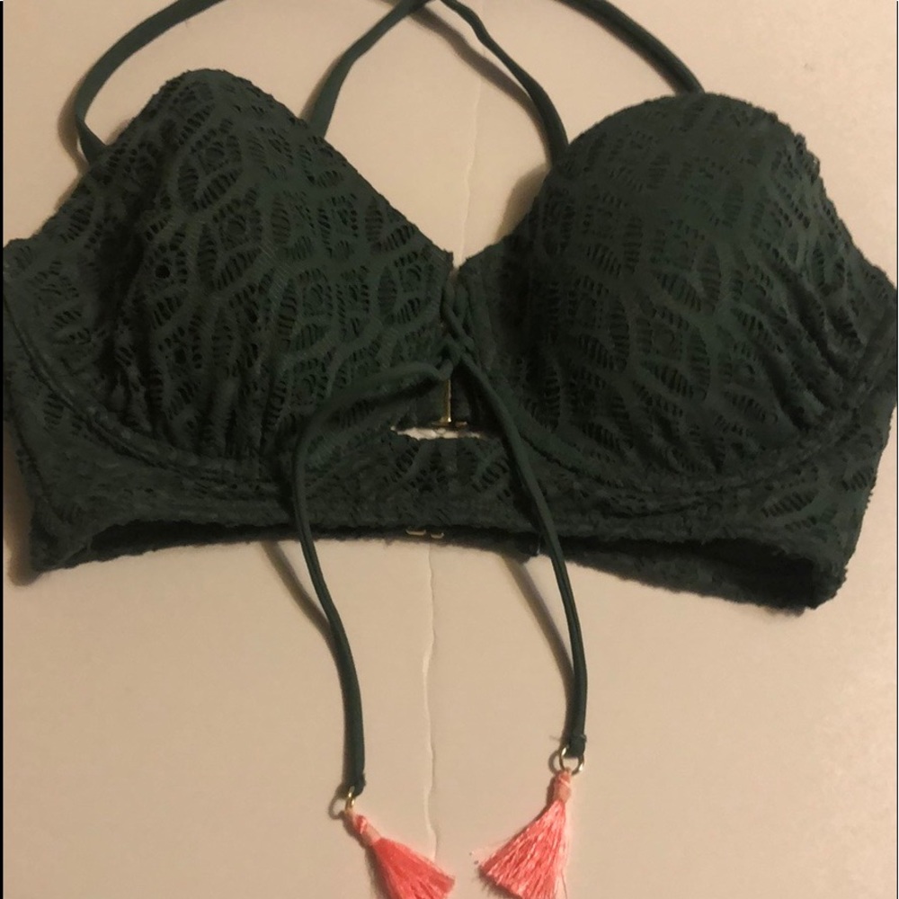 Emerald green bikini top